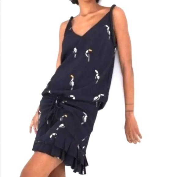 FARM Rio Jungle Tucanos Sleeveless Mini Dress - Picture 1 of 14